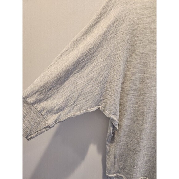 Eileen Fisher Blouse Silk Blend Gray Sz S Dolman Sleeve, Cuff Wrist And Waist - Picture 2 of 9